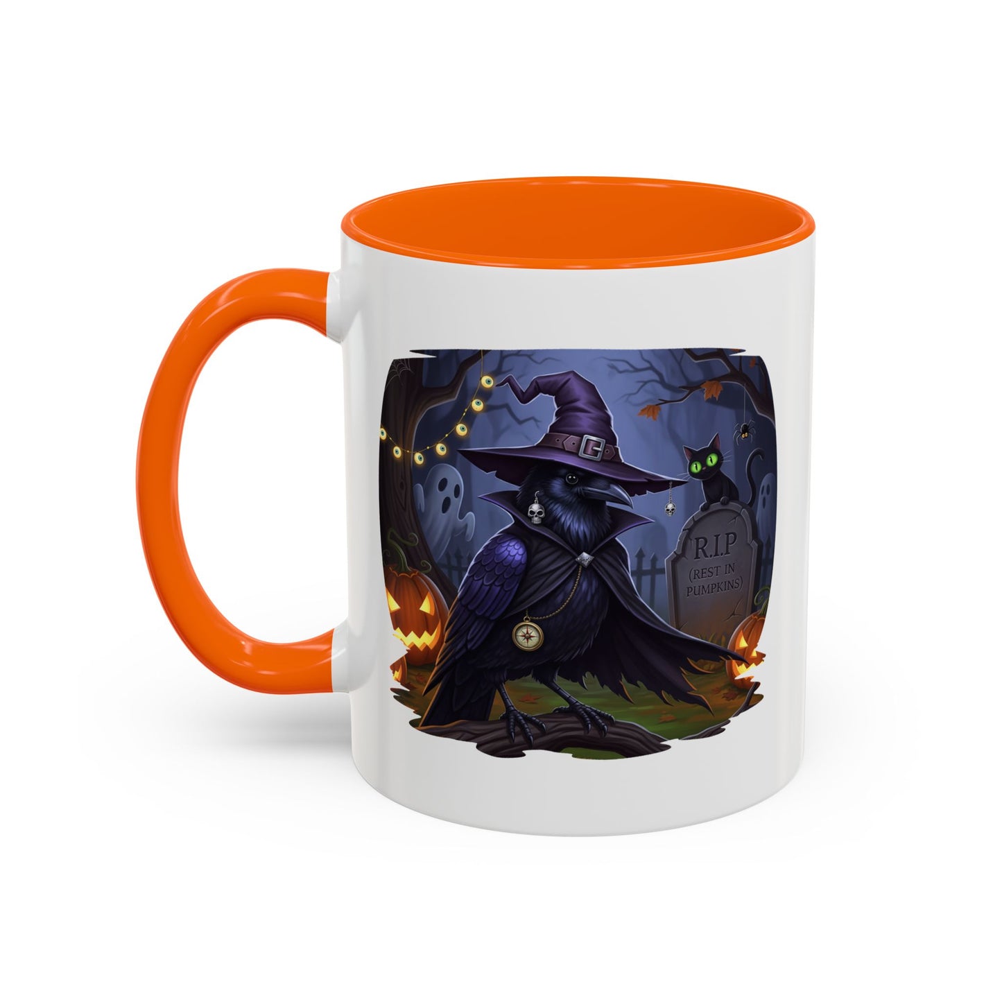 Black Crow Halloween Bird Mug - Perfect Bird Lover Gift for Spooky Season