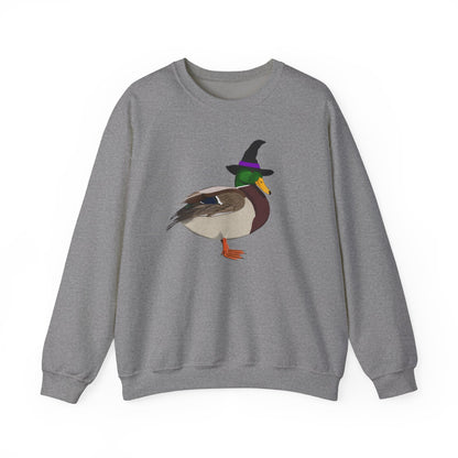 Mallard Halloween Witch Birdwatcher Biologist Bird Sweatshirt