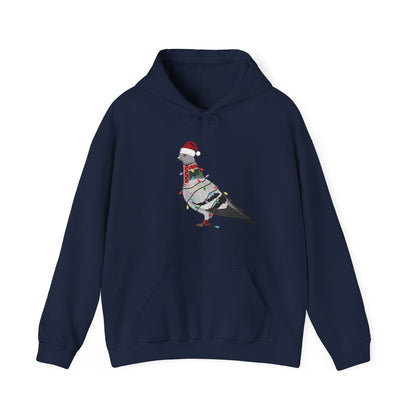 Pigeon with Fairy Lights Christmas Bird Hoodie