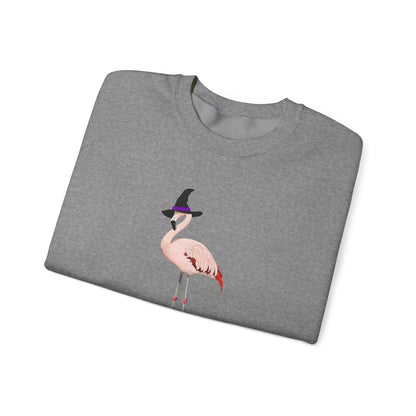 Flamingo Halloween Birds Witch Birdwatcher Sweatshirt