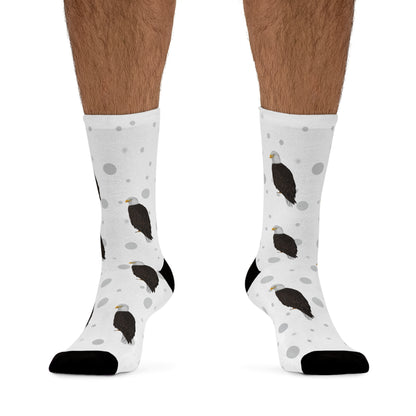 Bald Eagle Socks White Bird Socks for Bird Lovers One Size