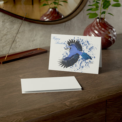 Blue Jay Birthday Card Happy Birthday – Premium Matte Bird Greeting Card