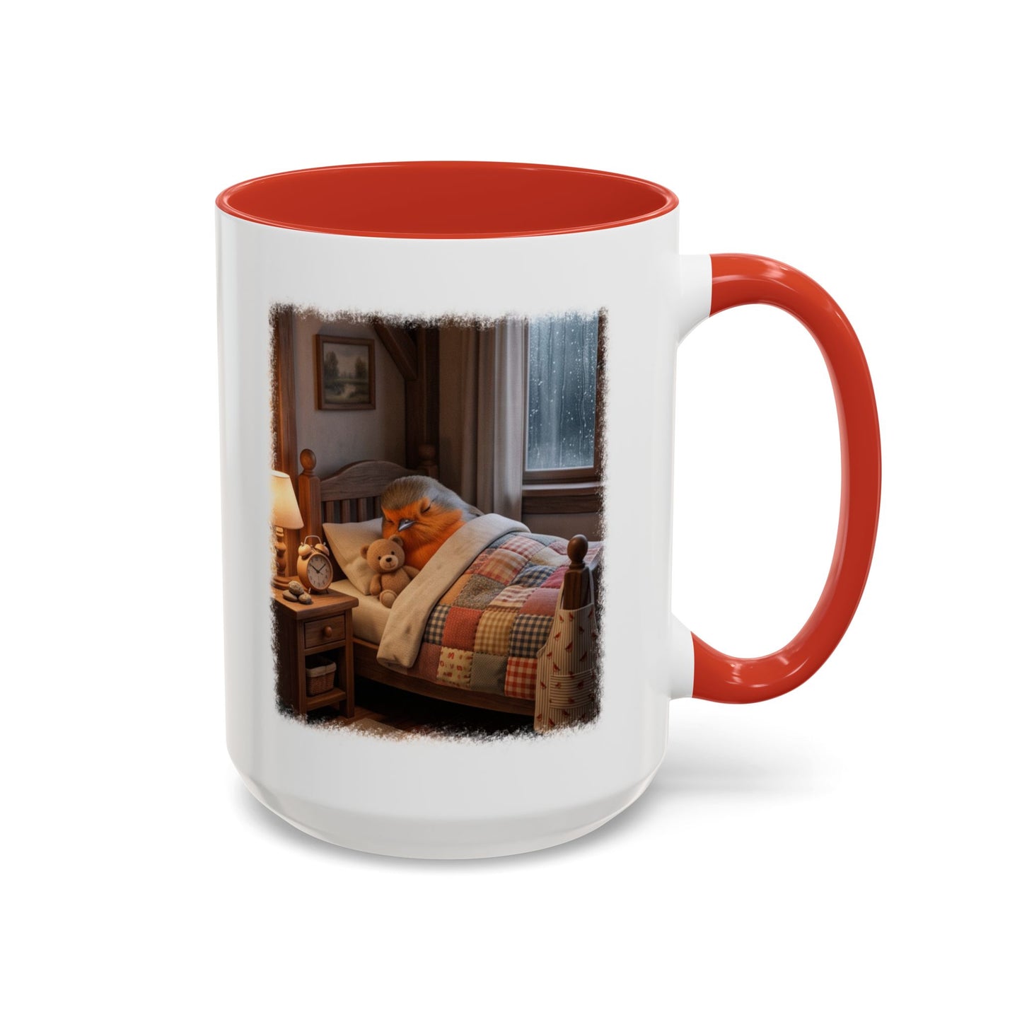Robin Rosi Sleeping in Bed Mug for Bird Lovers