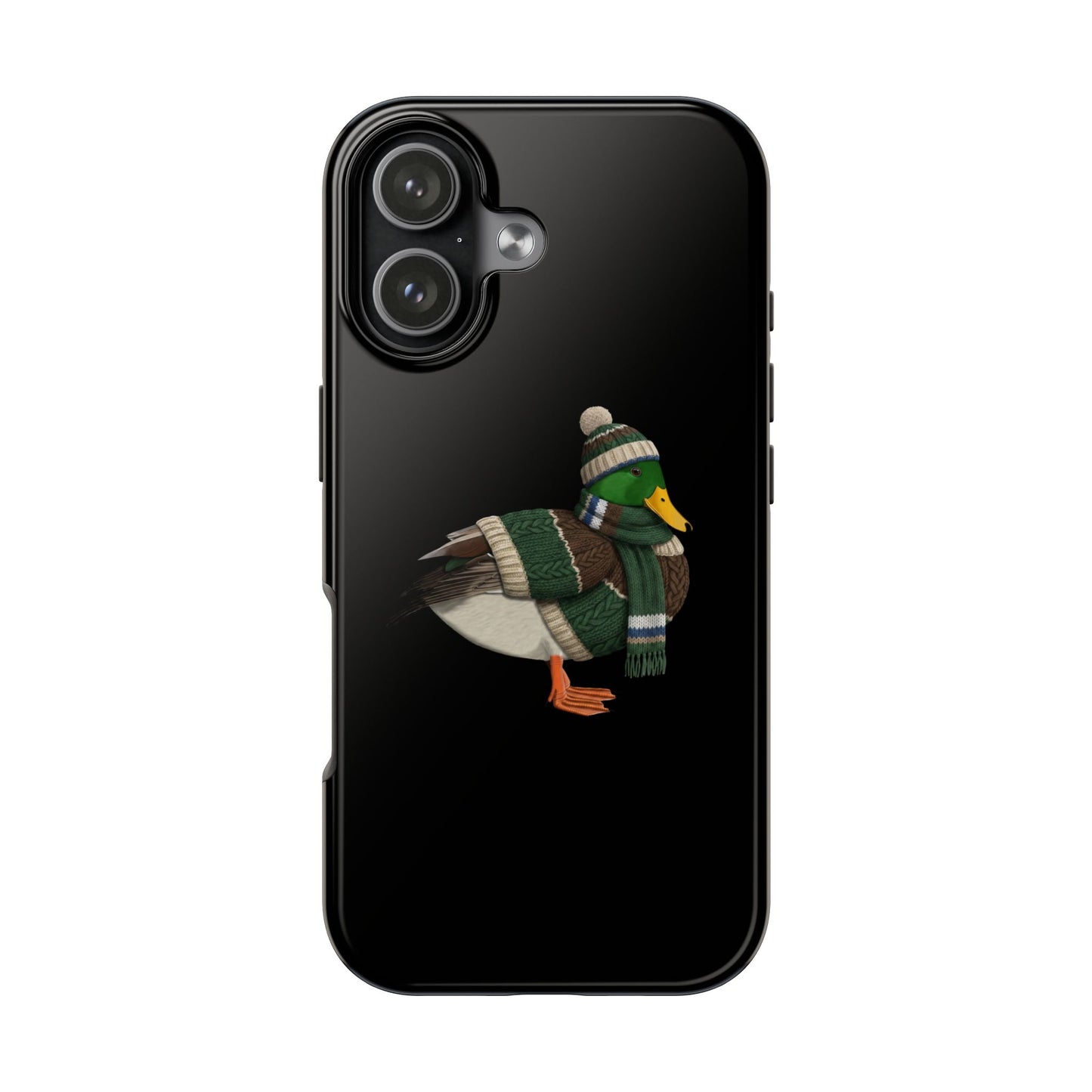 鳥のアートが描かれたマラードの二層式iPhoneケース – 鳥類学者や鳥愛好家へのプレゼントに最適