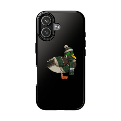 鳥のアートが描かれたマラードの二層式iPhoneケース – 鳥類学者や鳥愛好家へのプレゼントに最適