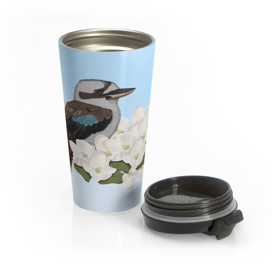 Kookaburra Bird Stainless Steel Travel Mug 15oz