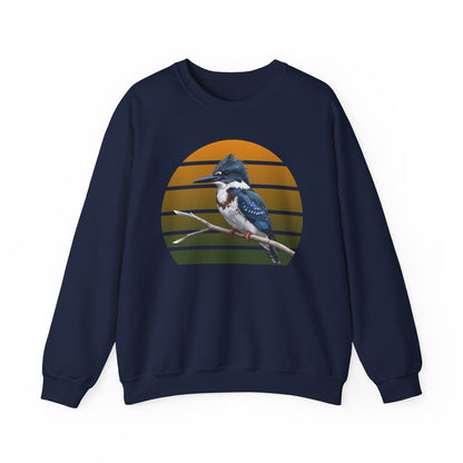 Belted Kingfisher Sweatshirt | Bird Watcher Crewneck | Unisex Songbird Gift for Bird Lovers