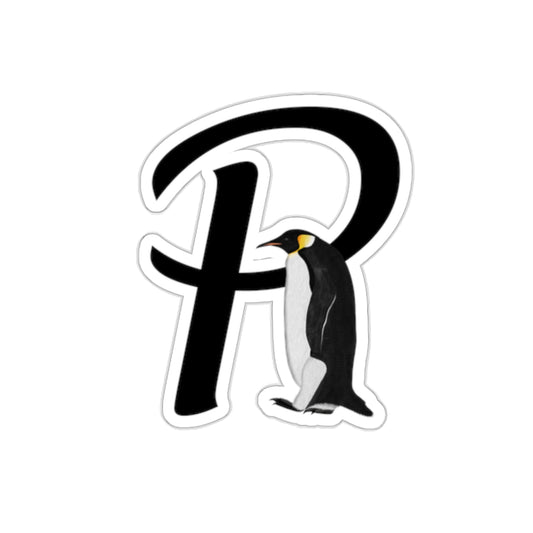 penguin letter p bird sticker