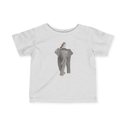 Elephant with Little Owl Bird Baby & Toddler T-Shirt