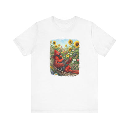 Cardinal Hammock Chillout – Premium Unisex Bird Lovers T-Shirt