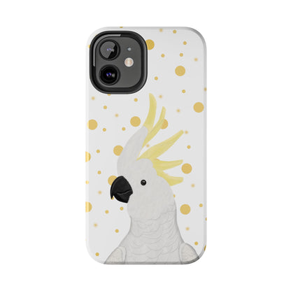 Cockatoo Bird Art Tough Phone Case White