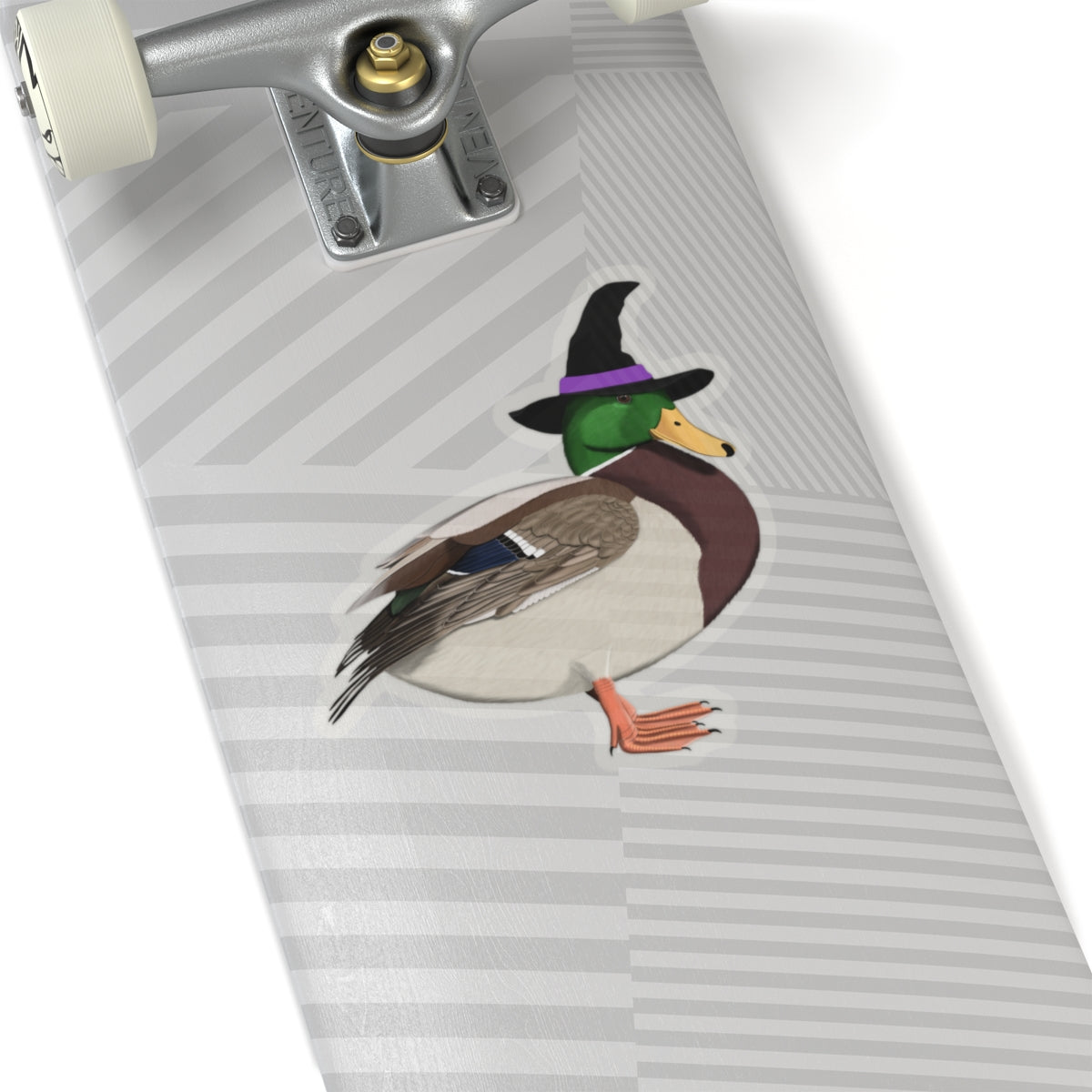 Mallard Halloween Witch Hat Bird Sticker