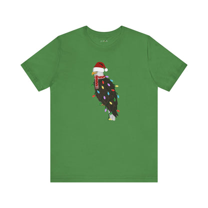 Bald Eagle with Fairy Lights Christmas Bird T-Shirt