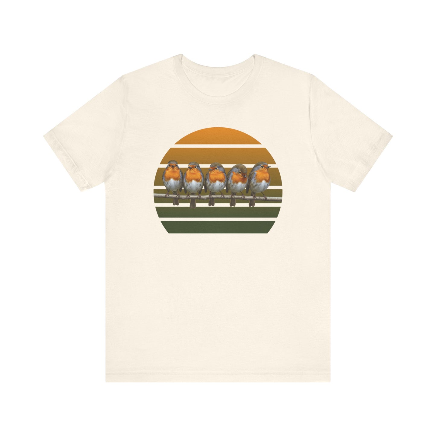 Rotkehlchen Premuim T-Shirt | Geschenk für Vogelbeobachter | jz.birds