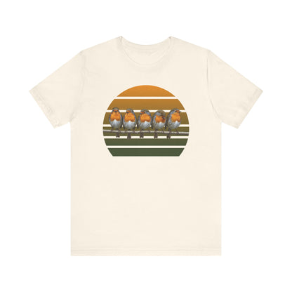 Rotkehlchen Premuim T-Shirt | Geschenk für Vogelbeobachter | jz.birds
