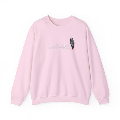 Grey Parrot Be Happy Bird Birding & Birdwatching Sweatshirt
