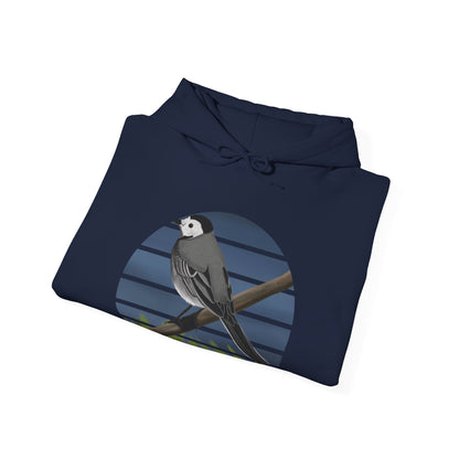 White Wagtail Bird Hoodie