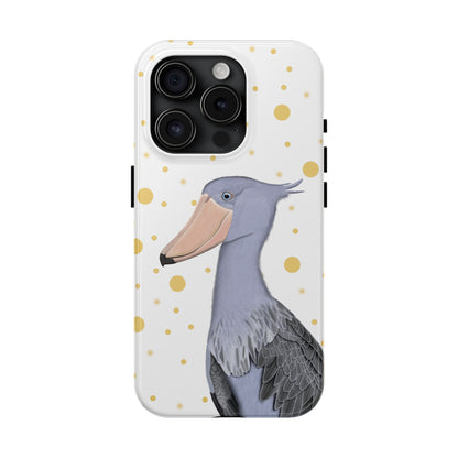 Shoebill Bird Art Tough Phone Case White