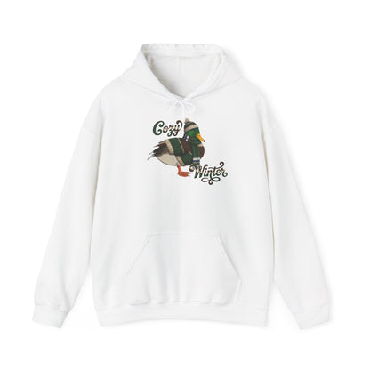 Ente mit Strickmütze Cozy Winter Hoodie - Vogel Kapuzenpullover für Vogelbeobachter & Naturliebhaber mit Vogelmotiv