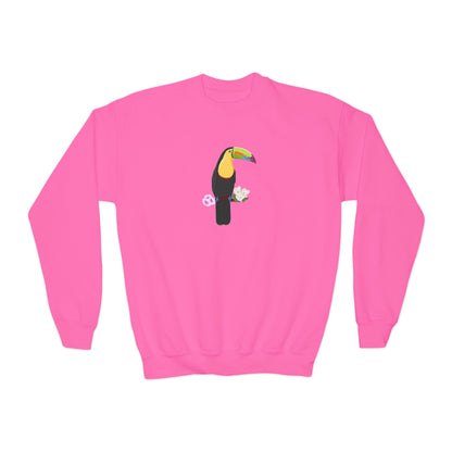 Keel Billed Toucan Bird Birdwatching Youth Crewneck Sweatshirt