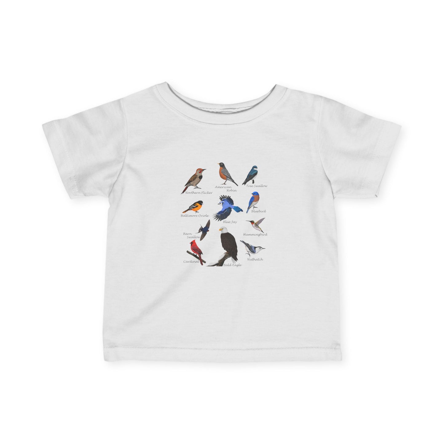 Blue Jay Cardinal Bluebird Oriole Robin Backyard Birds Baby & Toddler T-Shirt