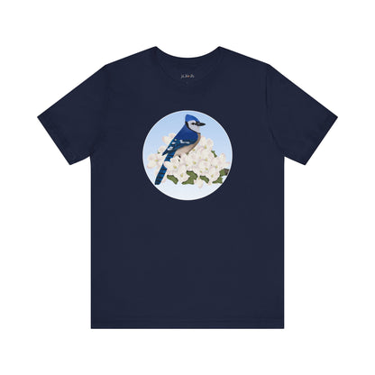 Blue Jay and Spring Apple Blossoms Bird T-Shirt
