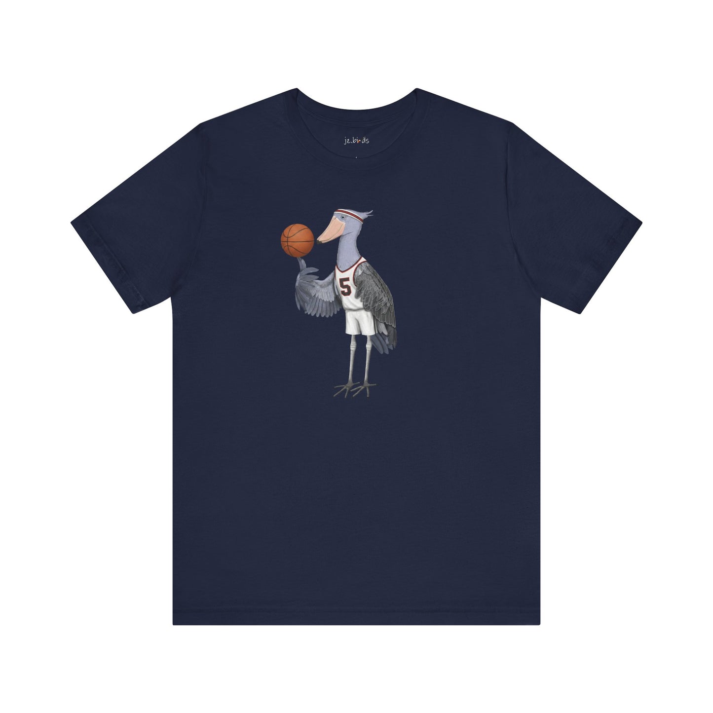 ハシビロコウの面白いバスケットボール鳥Tシャツ - ユニークなバスケットボールファンへのギフト - 選手とファンのための柔らかいユニセックスTシャツ