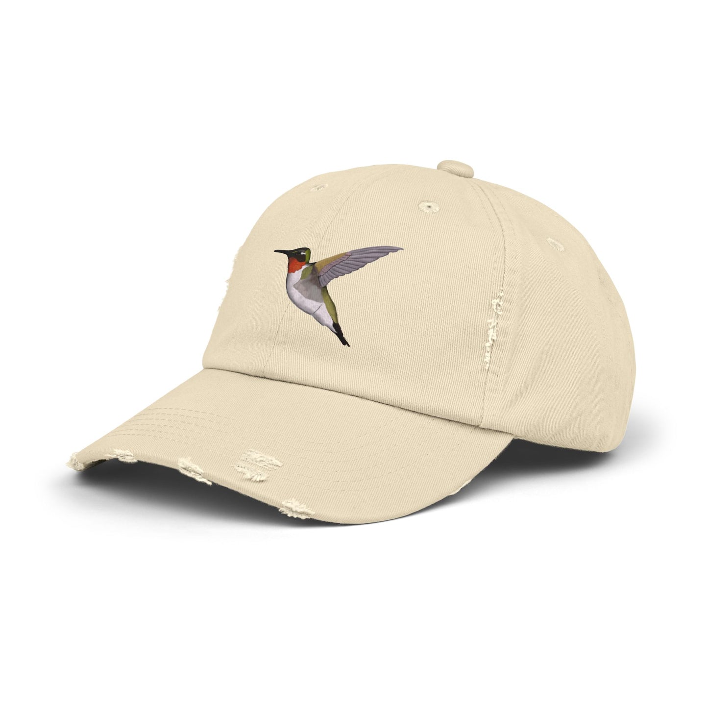 Hummingbird Bird Art Distressed Cap