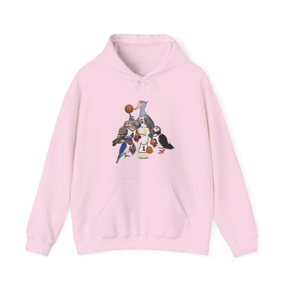 面白いバスケットボールバードパーカー - ユニークなバスケットボールファンへのギフト - 選手向けのソフトなユニセックスジャンパー