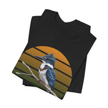 Belted Kingfisher Premium T-Shirt | Unique Birdwatcher & Birder Gift by jz.birds