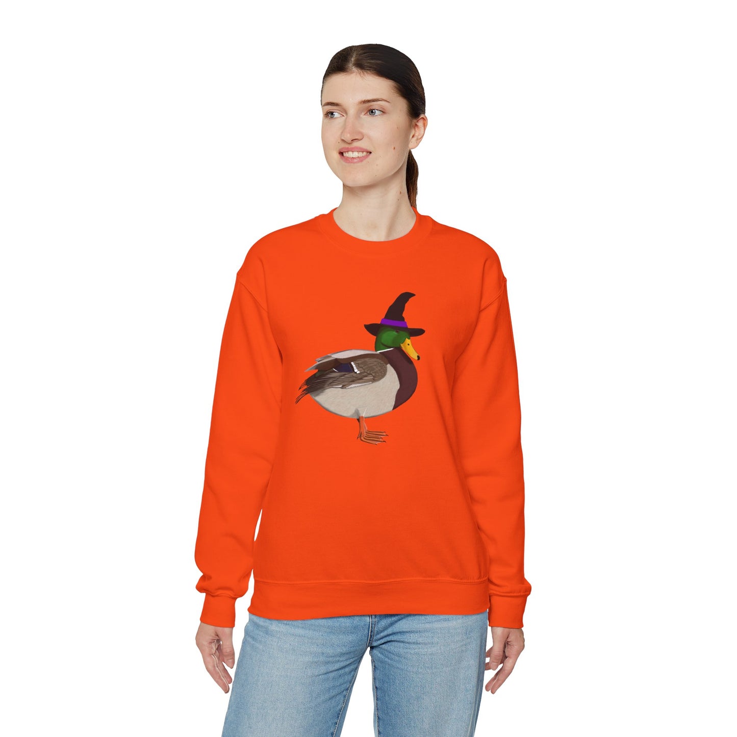 Mallard Halloween Witch Birdwatcher Biologist Bird Sweatshirt