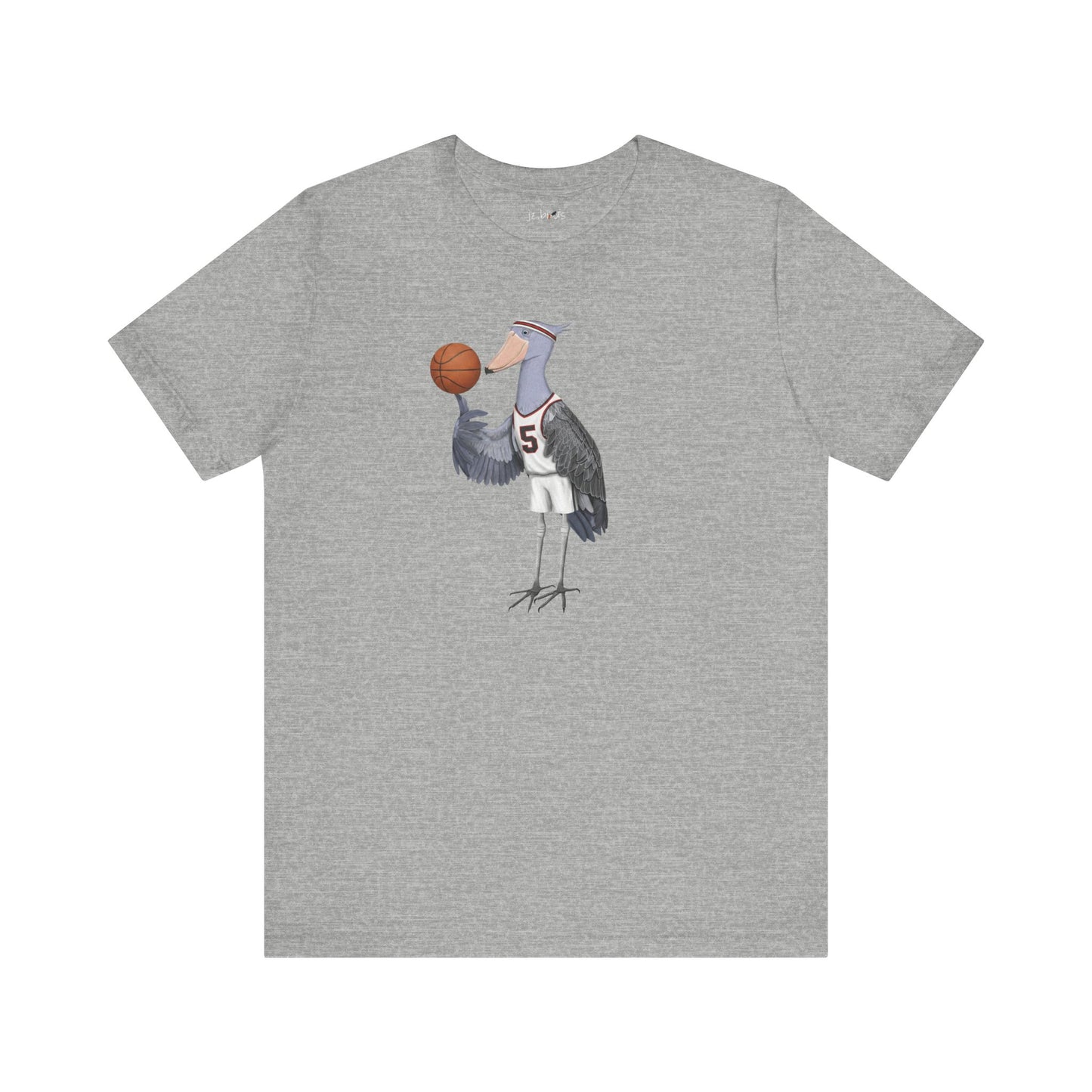 ハシビロコウの面白いバスケットボール鳥Tシャツ - ユニークなバスケットボールファンへのギフト - 選手とファンのための柔らかいユニセックスTシャツ