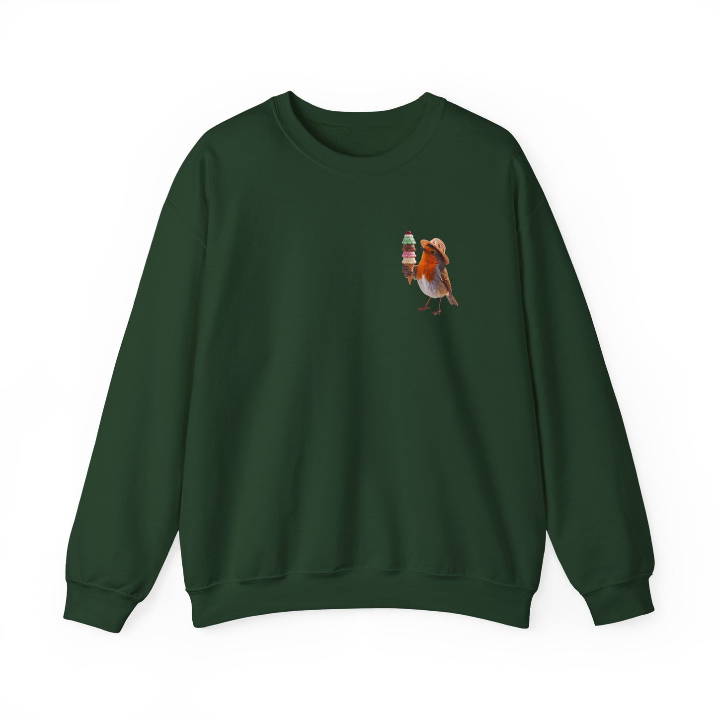 Robin Rosi Ice Cream Pocket Premium Sweatshirt for Bird Lovers