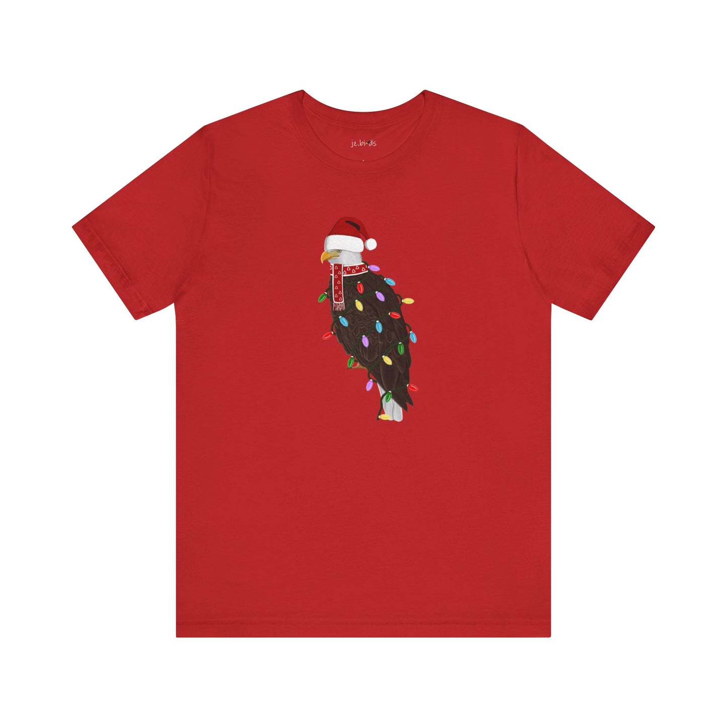 Bald Eagle with Fairy Lights Christmas Bird T-Shirt