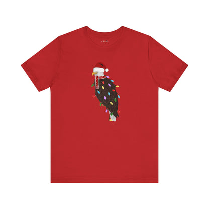 Bald Eagle with Fairy Lights Christmas Bird T-Shirt