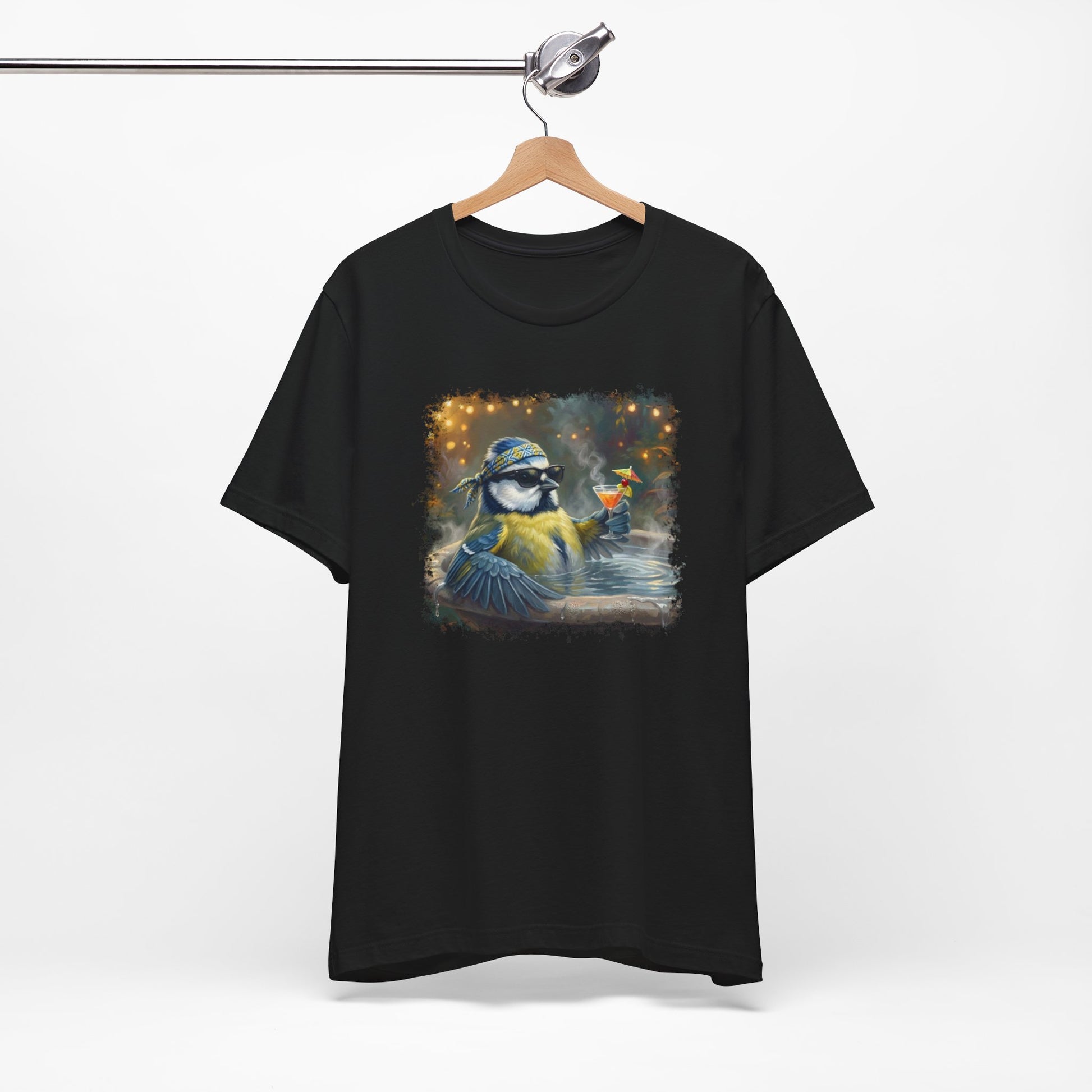 Blaumeise Vogel T-Shirt in Black
