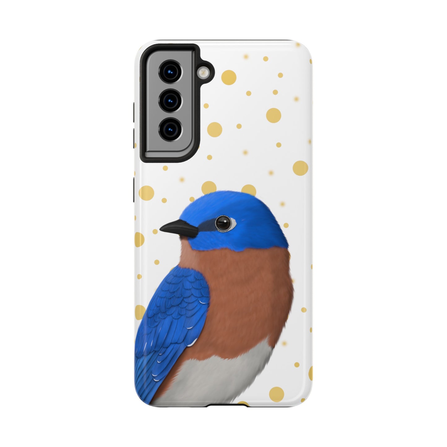 Bluebird Bird Art Tough Phone Case White