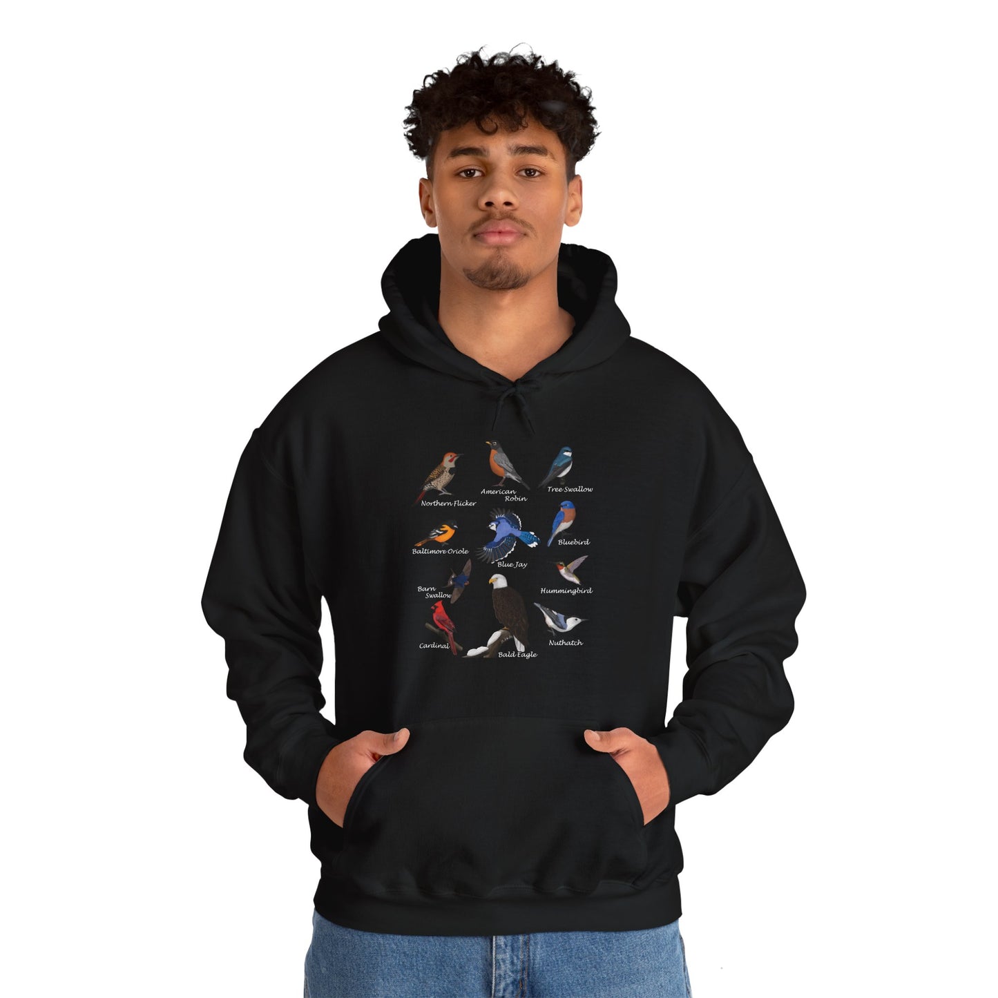 Blue Jay Cardinal Hummingbird Bald Eagle Robin Bird Hoodie