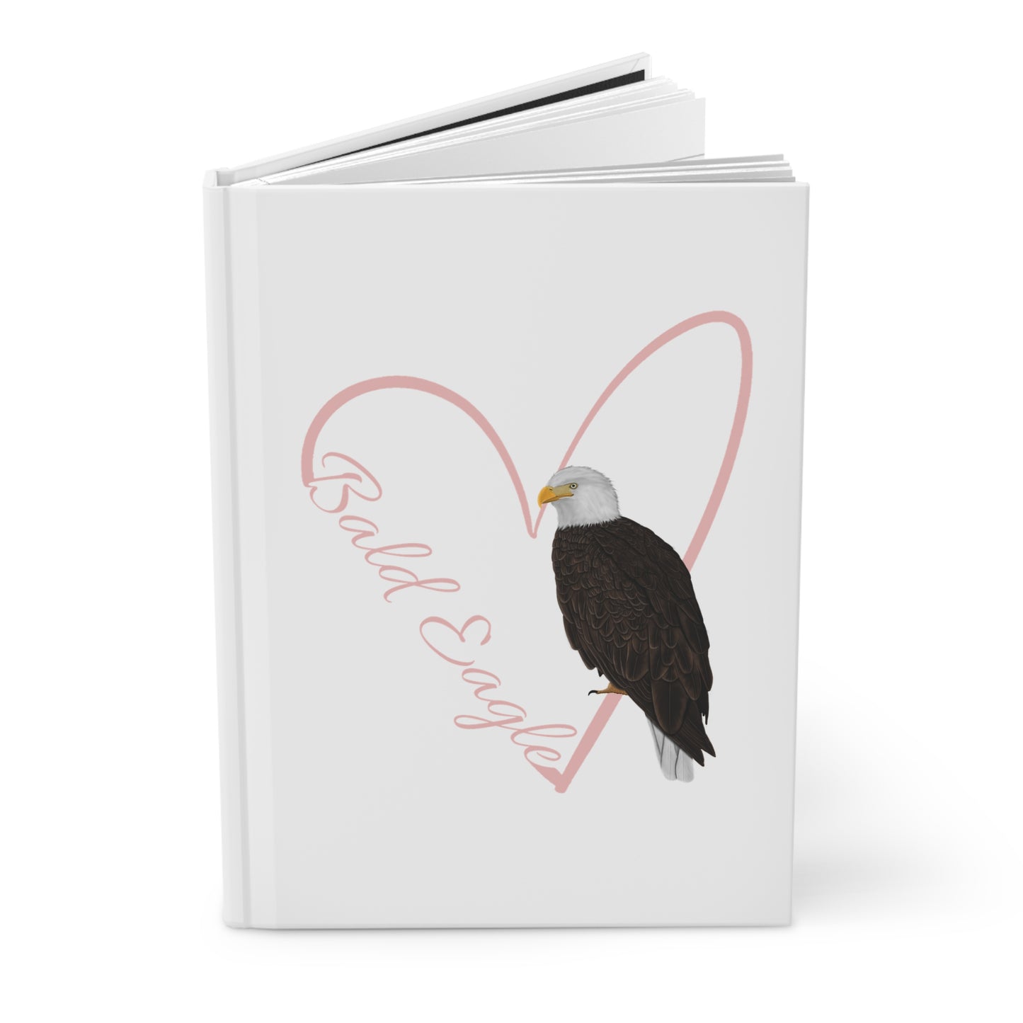 Bald Eagle Bird Hardcover Journal 150 Pages A5 with Heart for Bird Lovers & Bird Watchers