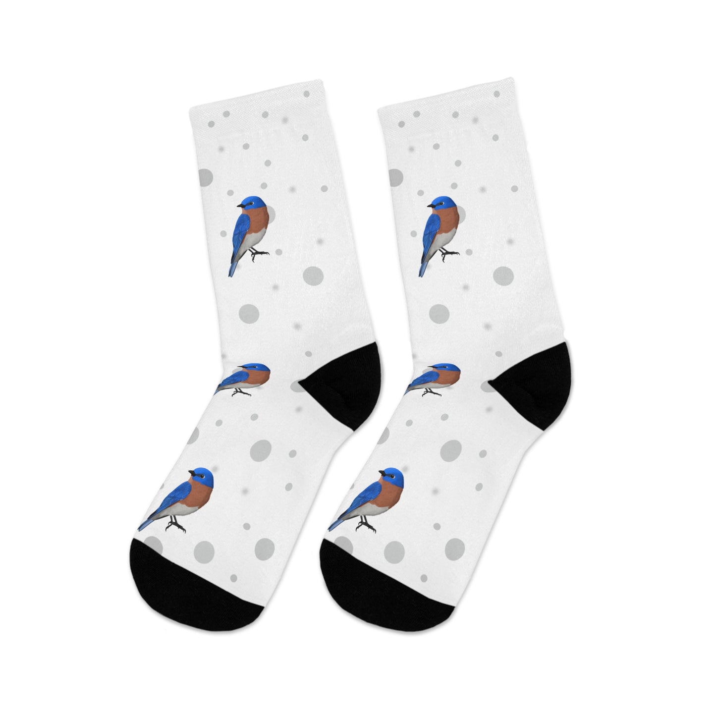 Bluebird Socks White Bird Socks for Bird Lovers One Size