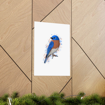 Bluebird Bird Artwork Matte Poster