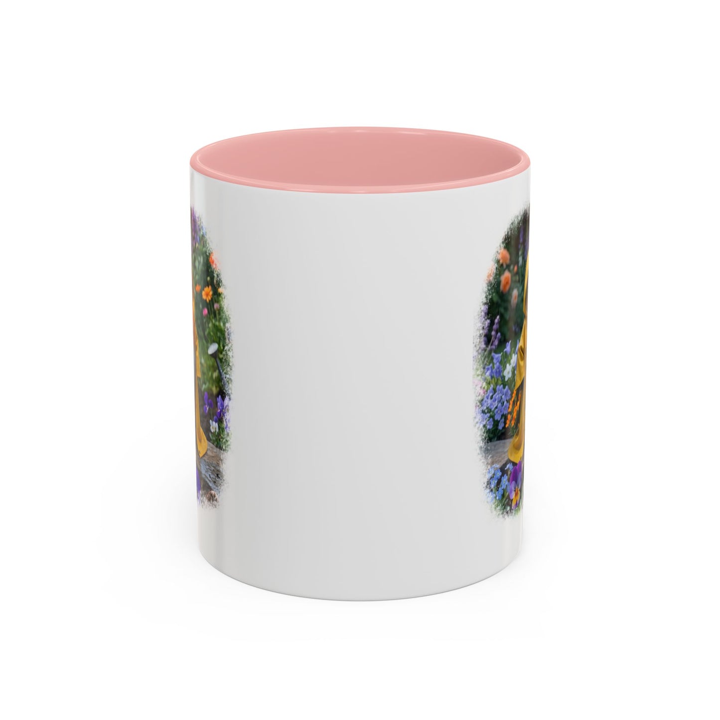 Robin Rosi Yellow Raincoat Garden Premium Mug for Bird Lovers