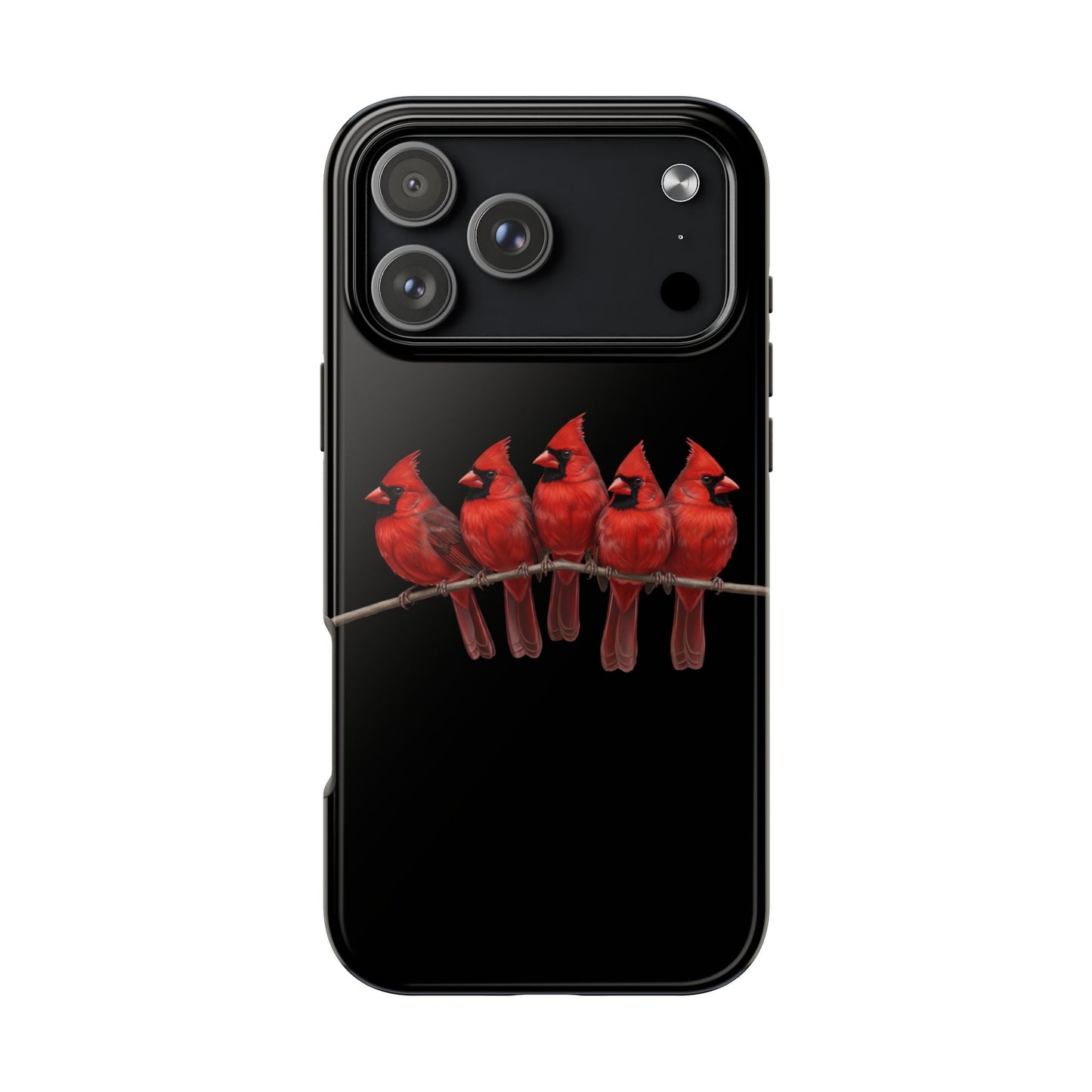 Cardinal Dual-Layer iPhone Case with Bird Art – The Perfect Gift for Ornithologists & Bird Lovers