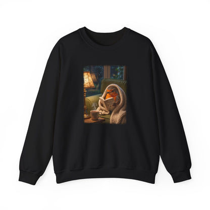 Robin Rosi Reading a Book Premium Sweatshirt for Bird Lovers