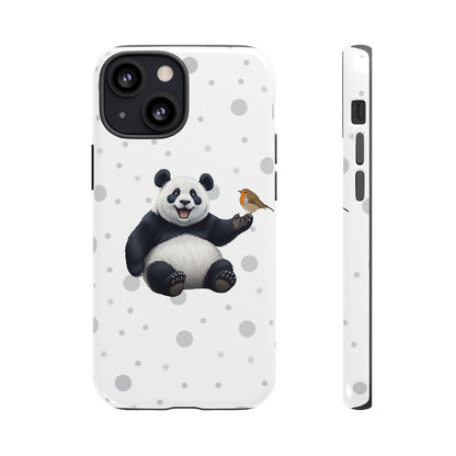 Rotkehlchen mit Panda iPhone & Google Pixel Tiermotiv Handyhülle - Tierisch guter Schutz
