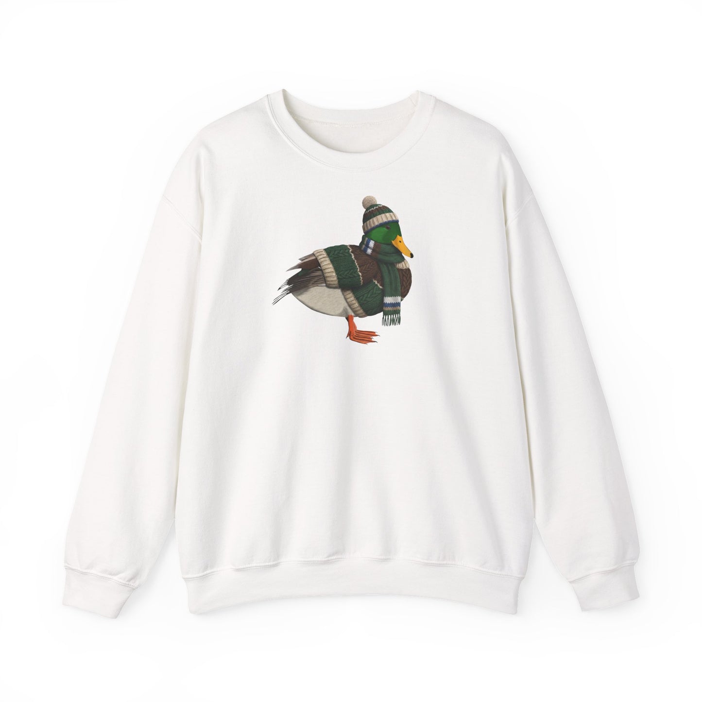 Ente in Strick Weihnachts-Sweatshirt | Unisex Vogel Sweater für Vogelfreunde & Vogelbeobachter