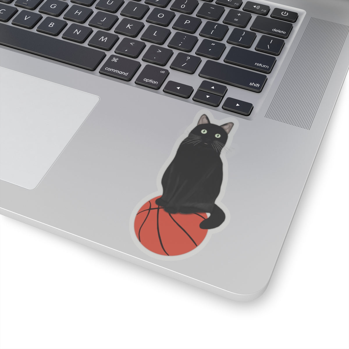 Black Cat with Basketball Cat Lover Sticker