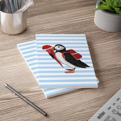Papageitaucher Notizbuch Geschenk zur Einschulung  A5 Softcover 150 Seiten Liniert