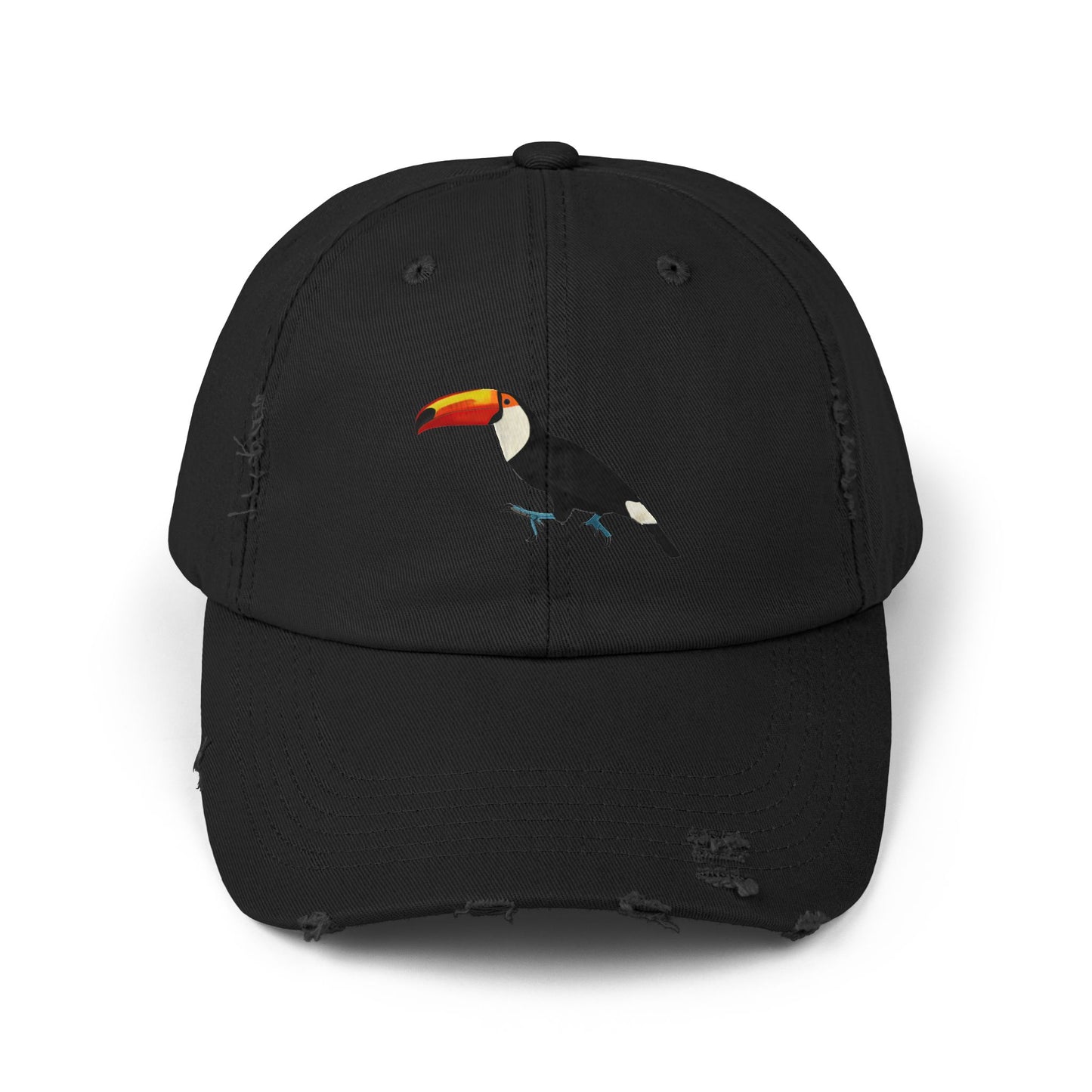 Toucan Bird Art Distressed Cap