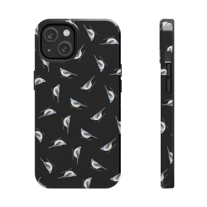 Tufted Titmouse iPhone Case Black – Premium Tough Phone Cover for Bird Lovers